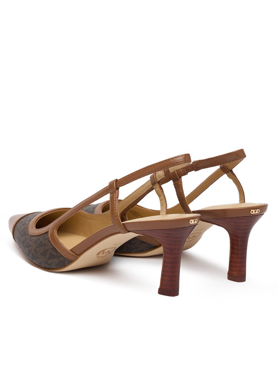 MICHAEL Michael Kors MICHAEL Michael Kors Lodičky Alora Toe Cao Mid Sling 40R6AOMS1B Hnedá