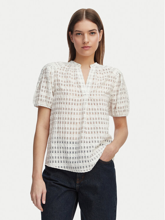 French Connection Bluză 729F9 Alb Regular Fit