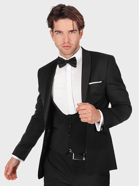 Evenemen Evenemen Garnitur Smoking Kast Czarny Slim Fit