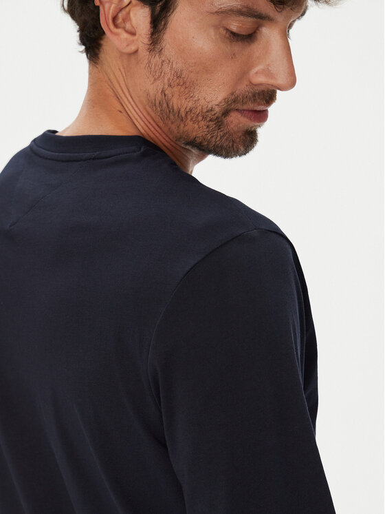 Tommy Hilfiger Tommy Hilfiger Hosszú ujjú Stack MW0MW41293 Sötétkék Regular Fit