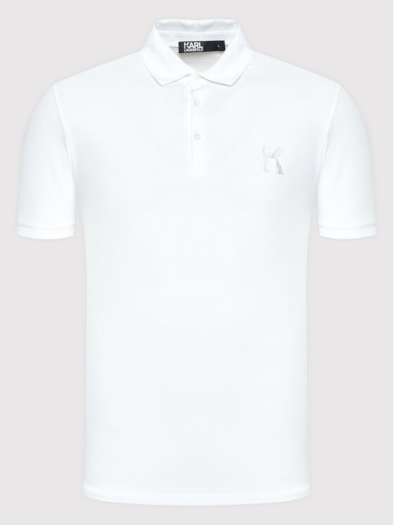 KARL LAGERFELD KARL LAGERFELD Polo 745890 500221 Bijela Regular Fit