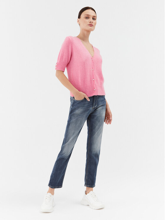 Please Please Pletena jopica M734723332 Roza Regular Fit