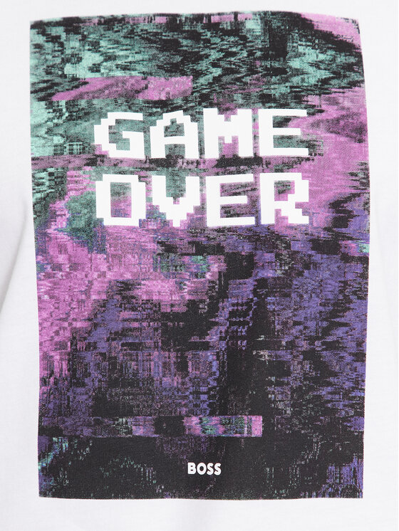 BOSS Boss T-shirt Temessage 50503552 Bianco Relaxed Fit