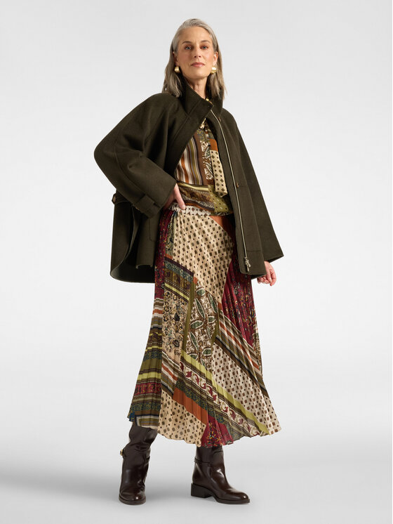 Elena Mirò Elena Mirò Cappotto invernale 8013Z000041N035 Verde Over Fit