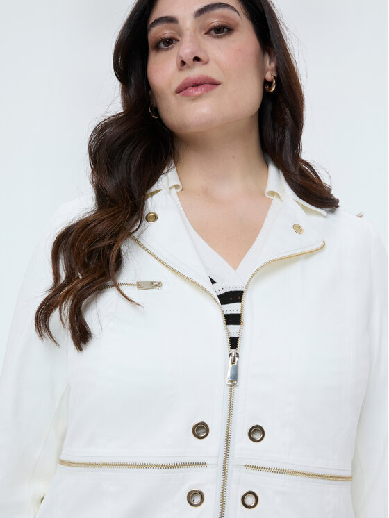 Fiorella Rubino Fiorella Rubino Płaszcz zimowy 0017T000367N011 Biały Regular Fit