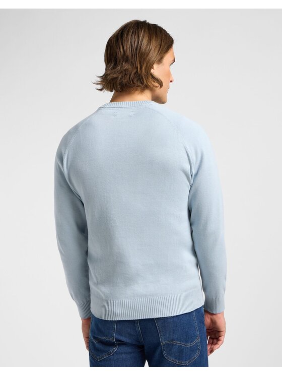 Lee Lee Sweter CLEAN RAGLAN SWEATER Niebieski Regular Fit