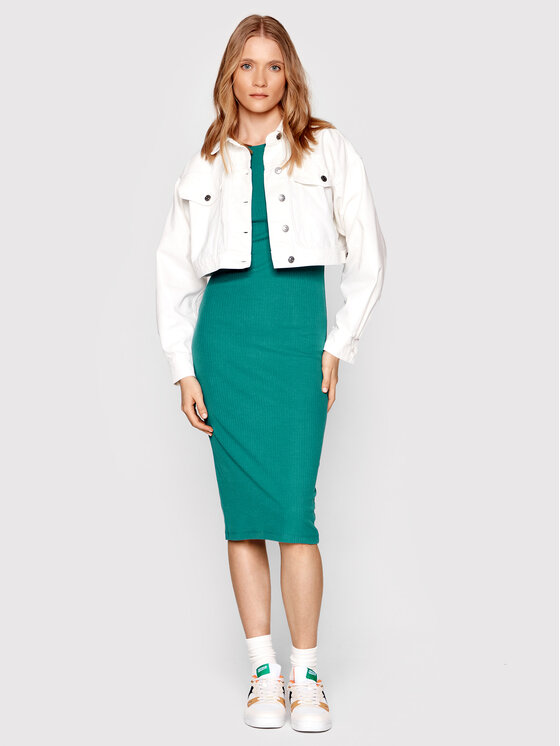 Americanos Americanos Trikotažinė suknelė Barbuda Žalia Skinny Fit