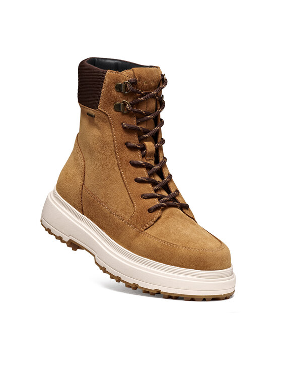 Geox Geox Gležnjarji D Lamidie + Grip Abx D66XMA 022FU CT66R Svetlo rjava