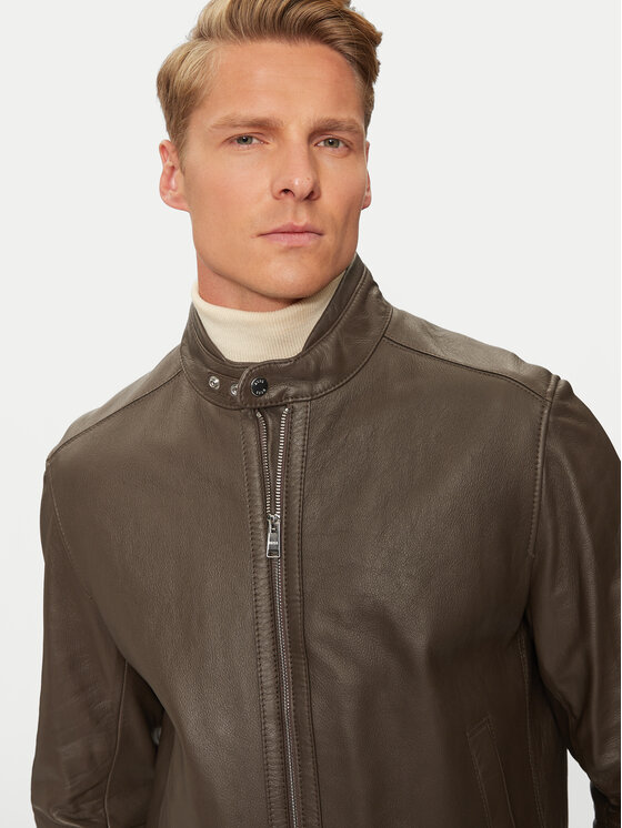 BOSS Boss Lederjacke H-Mansell2 50518906 Braun Regular Fit