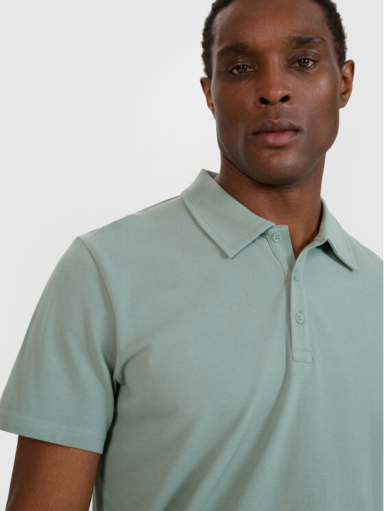 4F 4F Polo MIDSHOP TEXTILE Khaki Regular Fit