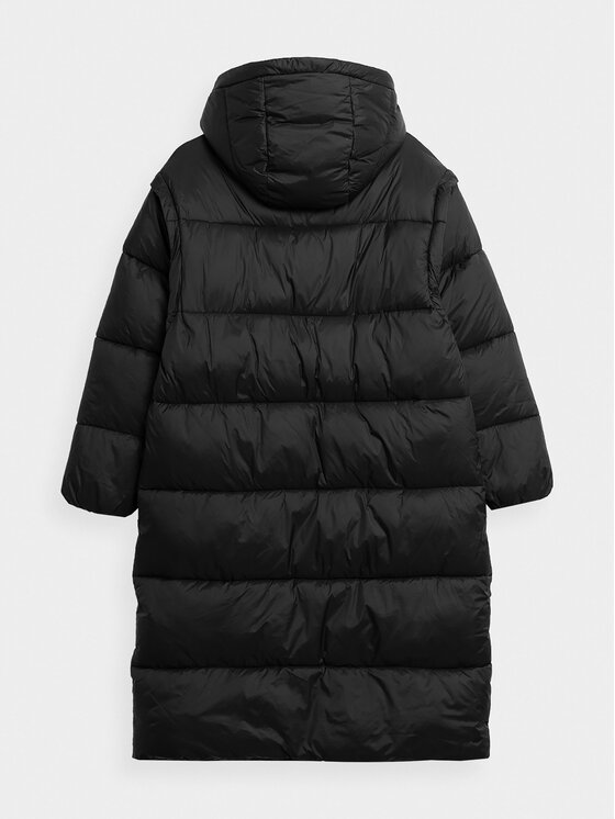 4F 4F Зимно яке 4FAW23TDJAF238 Черен Regular Fit