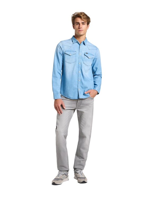 Lee Lee Koszula jeansowa 112363914 Niebieski Regular Fit