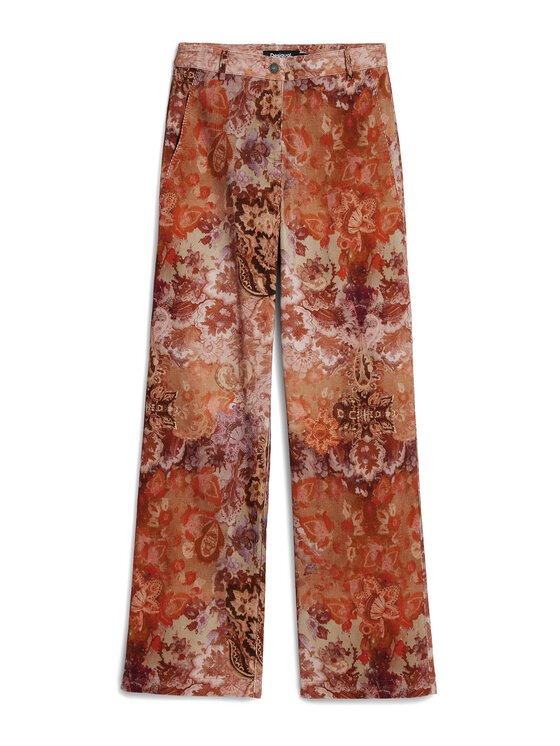 Desigual Desigual Stoffhose Romantica 25WWPW02 Orange Regular Fit