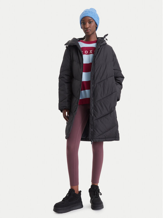 Roxy Roxy Зимно яке Shadow Wave ERJJK03724 Тъмносив Relaxed Fit