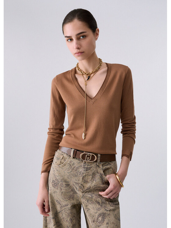 Liu Jo Liu Jo Maglione WF6012MS49I81020 Beige Regular Fit