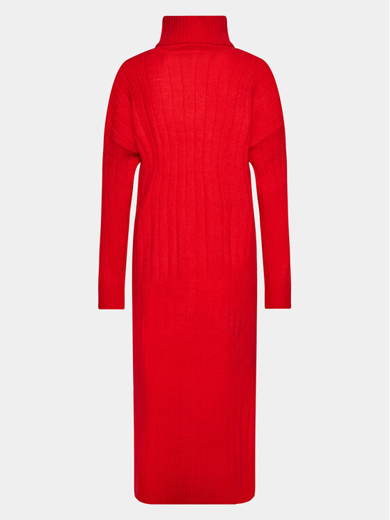 Brave Soul Brave Soul Sukienka dzianinowa LKD-230AUSTIA Czerwony Regular Fit