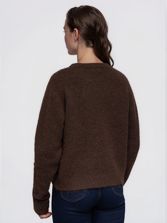 Ombre Ombre Svetr OW-SW-E0047 Hnědá Regular Fit