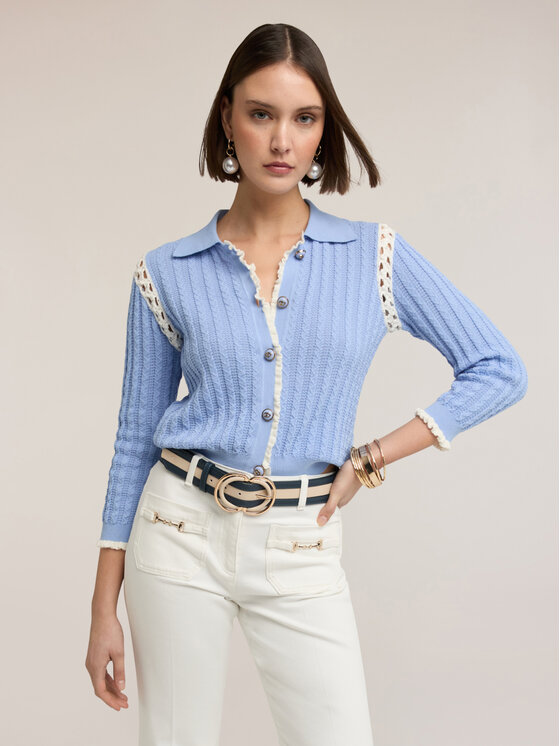 Motivi Motivi Maglione M136W003826N0R4 Turchese Slim Fit