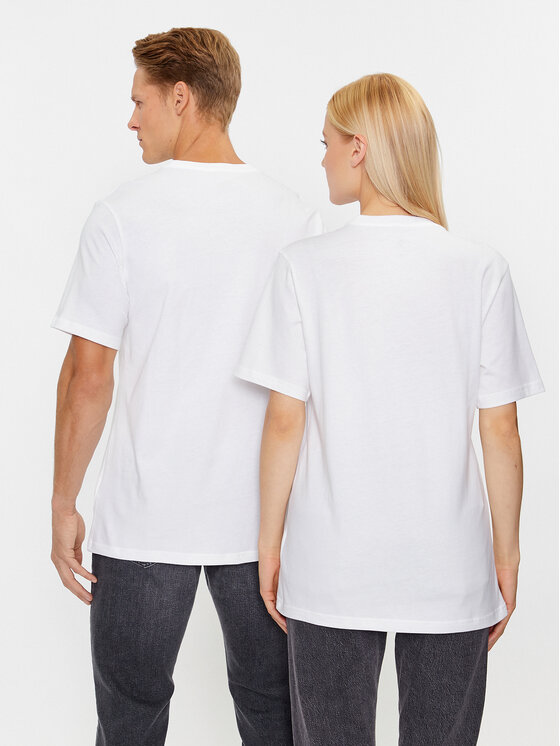 Converse Converse Marškinėliai Classic Fit All Star Center Front Tee 10024566-A04 Balta Regular Fit