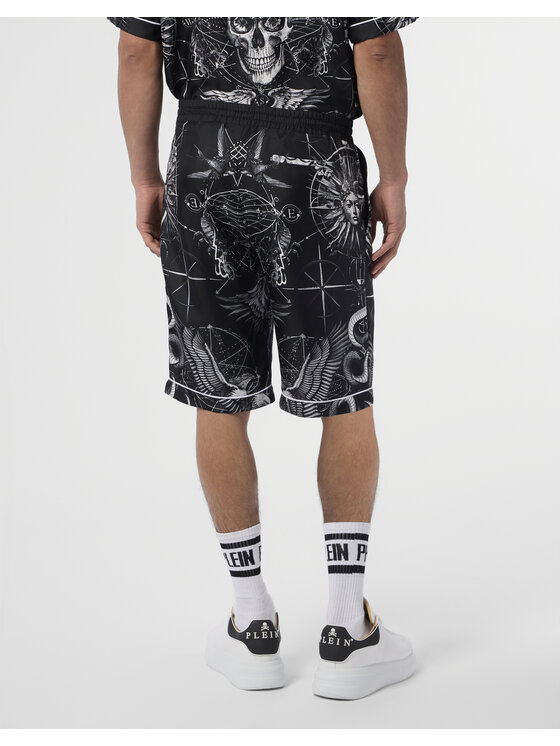PHILIPP PLEIN PHILIPP PLEIN Szorty materiałowe 29001 Czarny Regular Fit