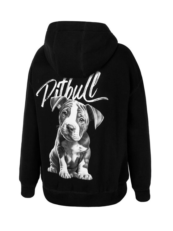 PITBULL PITBULL Bluza Bluza damska z kapturem oversize Puppy XS Czarny Oversize