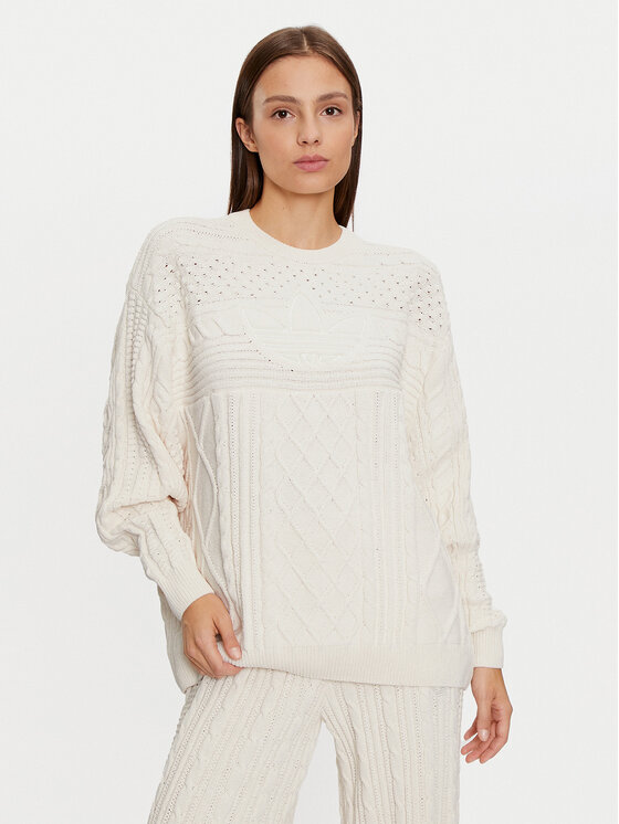 adidas adidas Majica dugih rukava JN8318 Écru Regular Fit