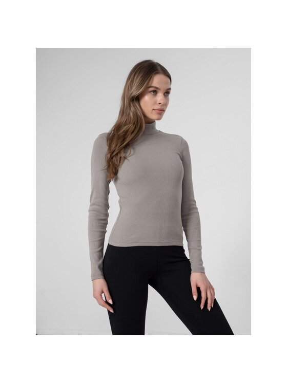 4F 4F Longsleeve H4Z22TSDL017-26S Szary Slim Fit