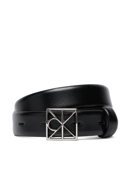Calvin Klein Calvin Klein Ženski remen Emblem Buckle 25Mm Fixed Smooth LV04F7072G Crna