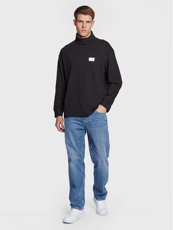 Calvin Klein Jeans Calvin Klein Jeans Longsleeve krekls J30J322626 Melns Regular Fit