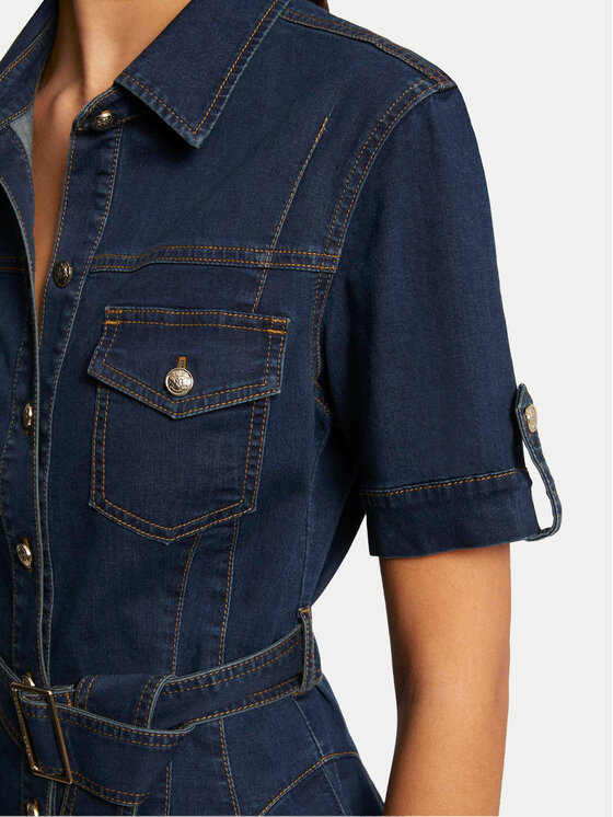 Morgan Morgan Sukienka jeansowa 241-RIXES Granatowy Regular Fit