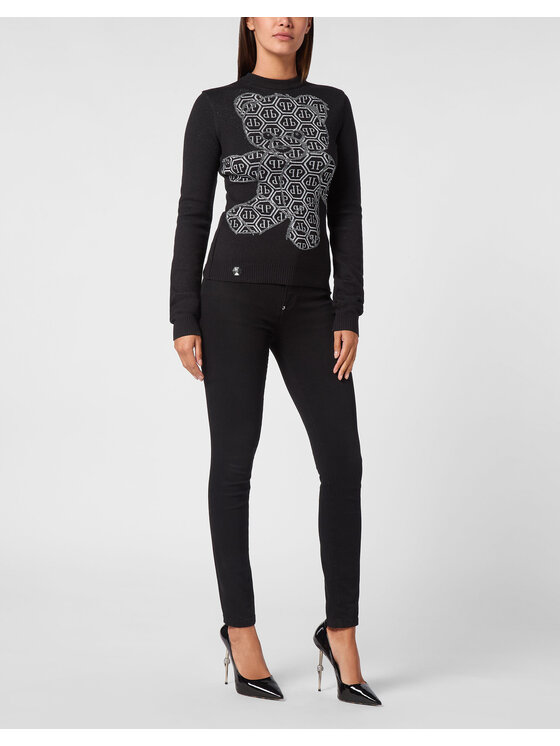 PHILIPP PLEIN PHILIPP PLEIN S dlhými rukávmi 20027 Čierna Regular Fit