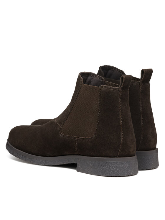 Geox Geox Kotníková obuv s elastickým prvkem Uomo Claudio U2658A 00022 C6024 Hnědá