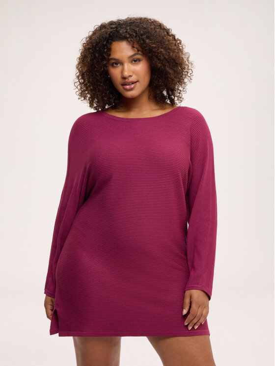 Fiorella Rubino Fiorella Rubino Sweter M216E002236N029 Bordowy Over Fit