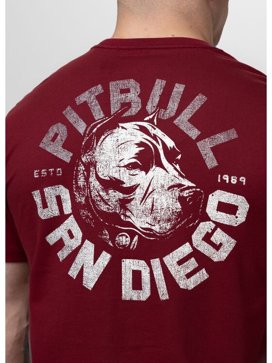 PITBULL PITBULL T-Shirt DOG SD Bordowy Regular Fit