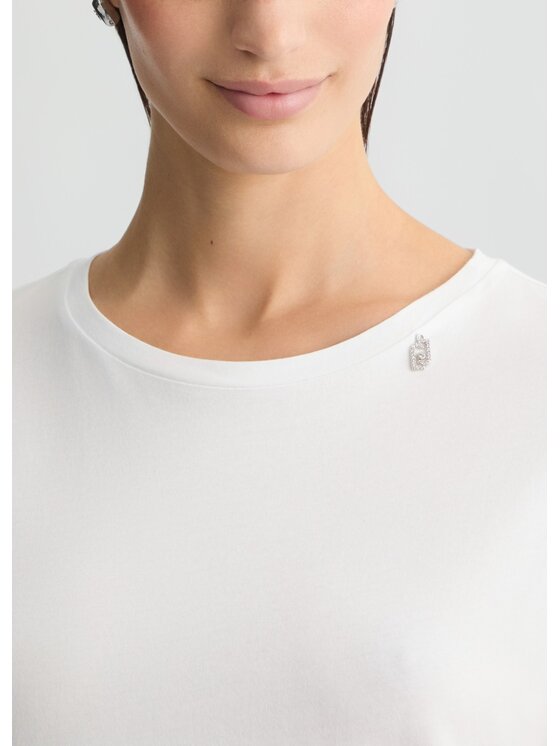 Liu Jo Liu Jo T-Shirt WA5182JS90411110 Biały Regular Fit