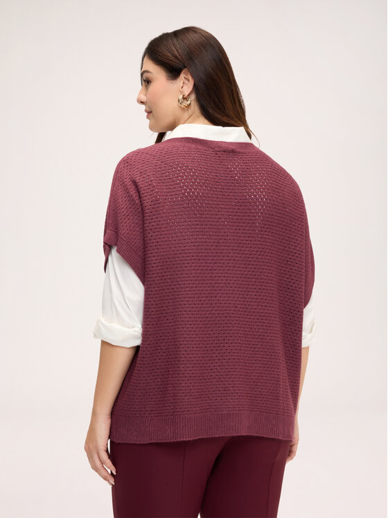 Fiorella Rubino Fiorella Rubino Sweter M392E002449N036 Bordowy Regular Fit