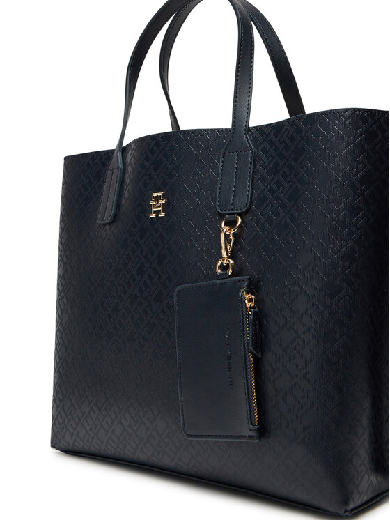Tommy Hilfiger Tommy Hilfiger Torbica Th Distinct Satchel Mono AW0AW17174 Tamnoplava