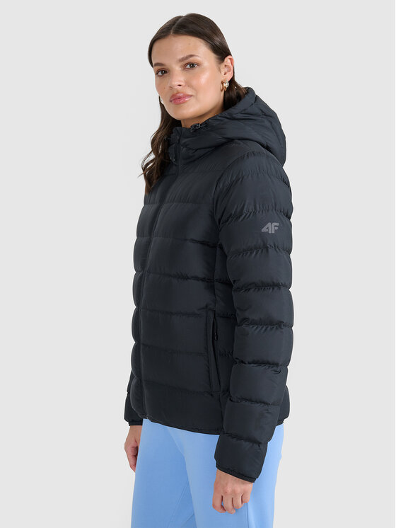 4F 4F Kurtka puchowa NATURAL (DOWN) WARMTH Czarny Regular Fit