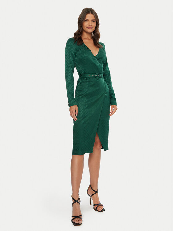 Marciano Guess Marciano Guess Kokteiļkleita 4BGK16 7169A Zaļš Regular Fit
