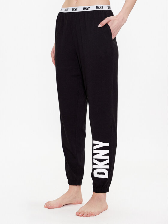DKNY DKNY Pižamos kelnės YI2822635 Juoda Regular Fit