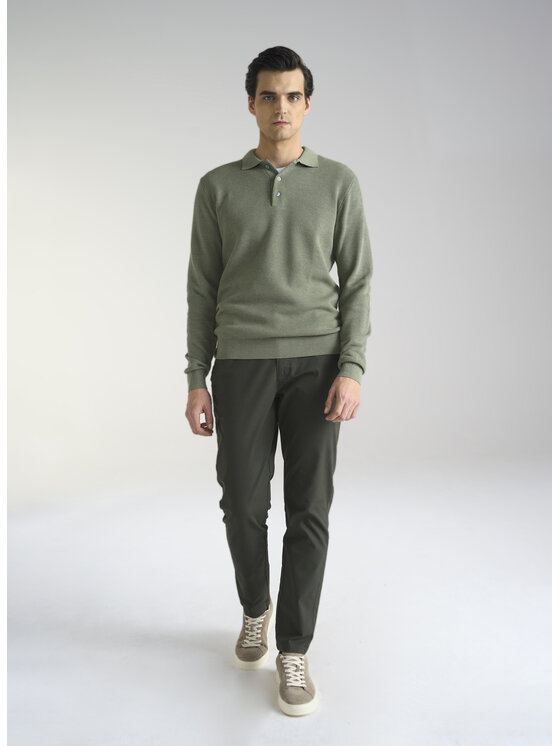 Pako Lorente Pako Lorente Spodnie materiałowe P24SF-WX-001 Zielony Slim Fit