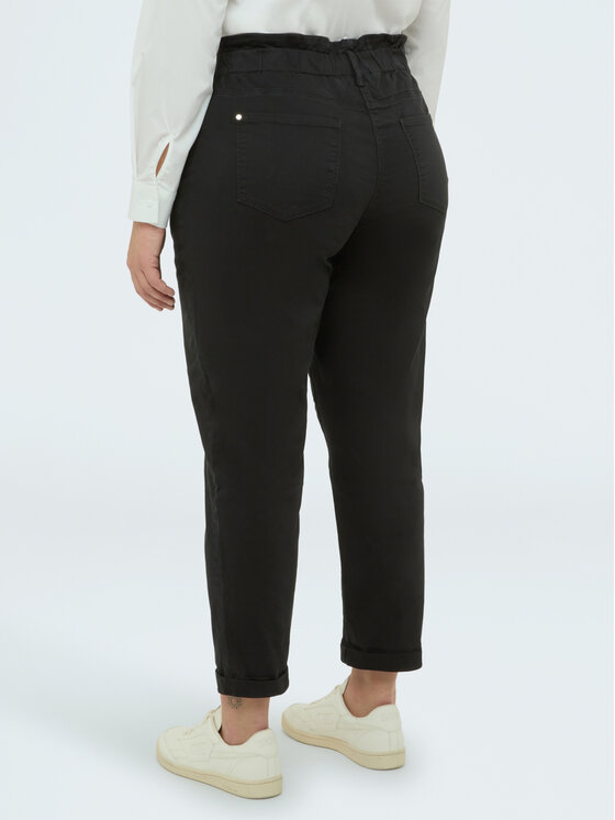 Fiorella Rubino Fiorella Rubino Spodnie materiałowe P706T005159N033 Czarny Regular Fit