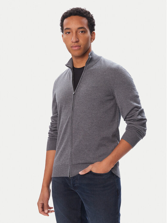 BOSS BOSS Strickjacke H-Balonso-L 50571915 Grau Regular Fit