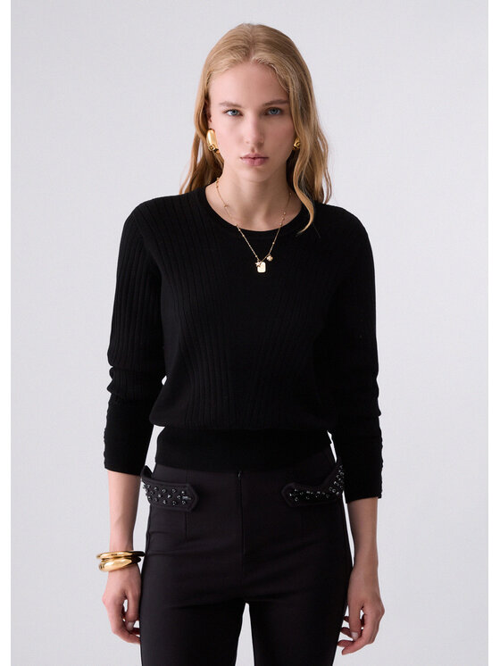 Liu Jo Liu Jo Bluza TF6080MS63L22222 Czarny Regular Fit