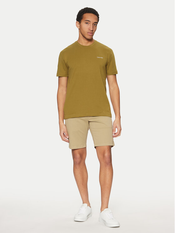 Calvin Klein Calvin Klein Szövet rövidnadrág Modern Twill K10K114063 Bézs Slim Fit