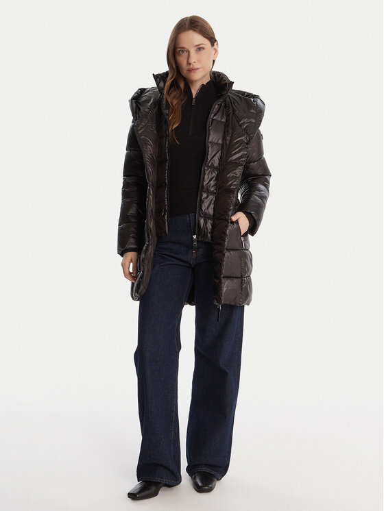 DKNY DKNY Пуховик DLEMPU99 Чорний Regular Fit