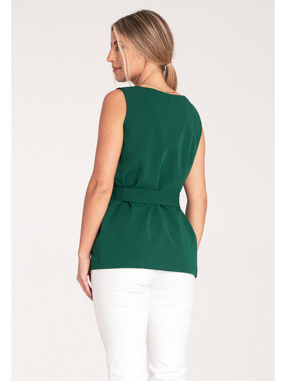 FIGL FIGL Bluzka M1071 Zielony Regular Fit