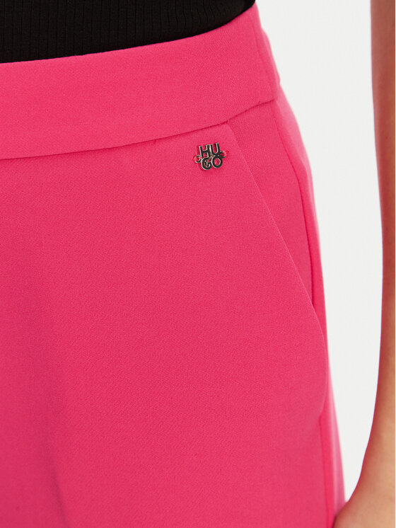 HUGO HUGO Kalhoty z materiálu Hagonia-1 50539991 Růžová Slim Fit