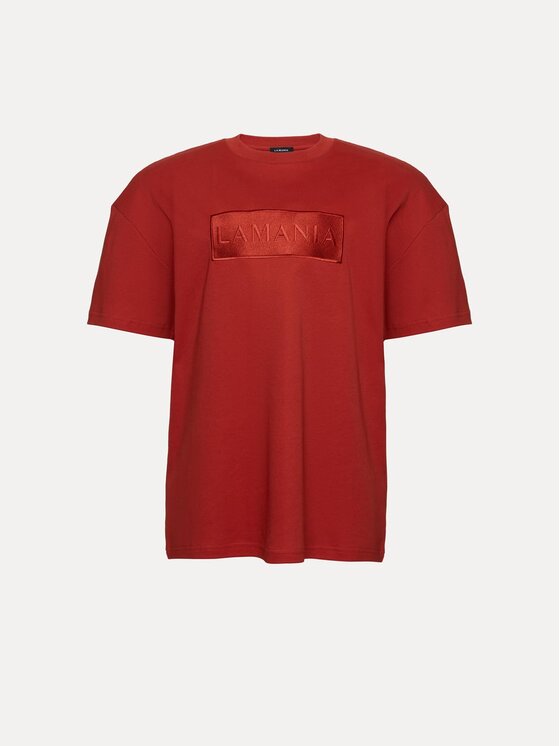 La Mania La Mania T-shirt ALISA Rosso scuro Basic Fit