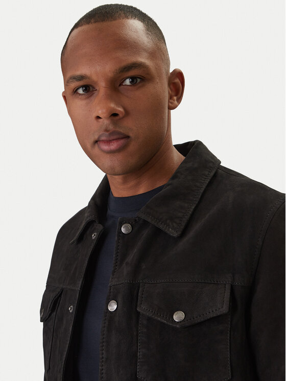 Milestone Milestone Lederjacke Valerio 612205 60790 Schwarz Slim Fit